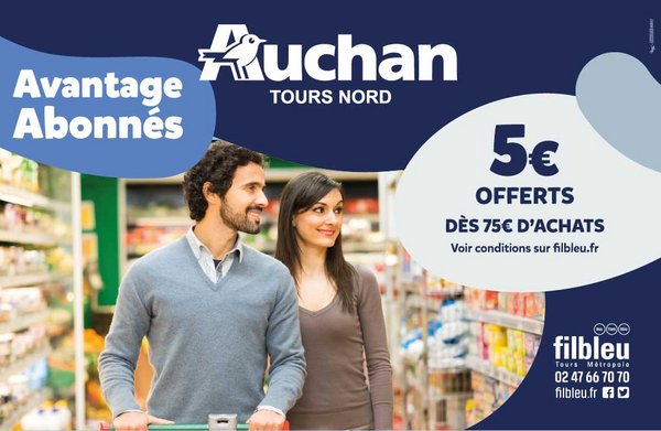 Auchan : 5€ dès 75€ d'achat