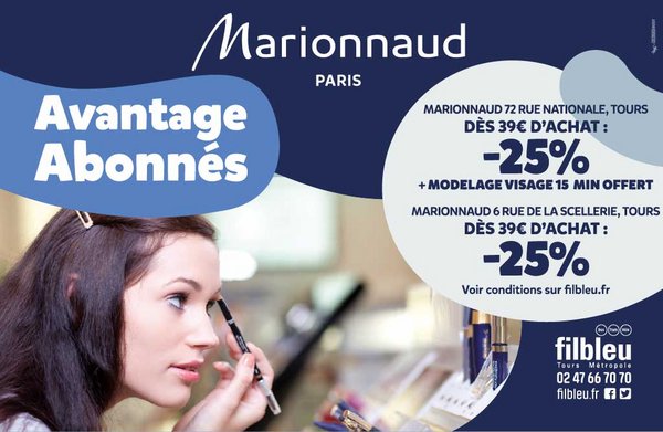 Marionnaud : -25% dès 39€ d'achat 