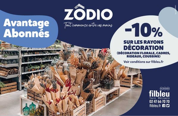 Zodio : -10% sur les rayons décoration*