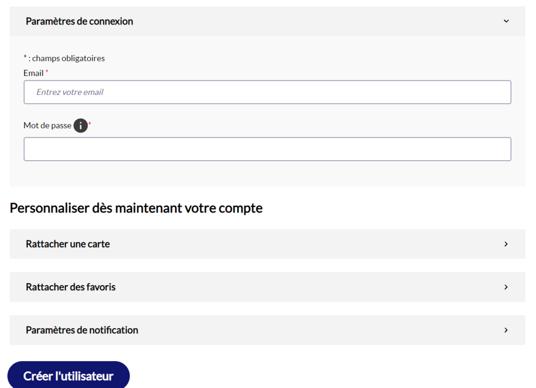 Paramètre de connexion