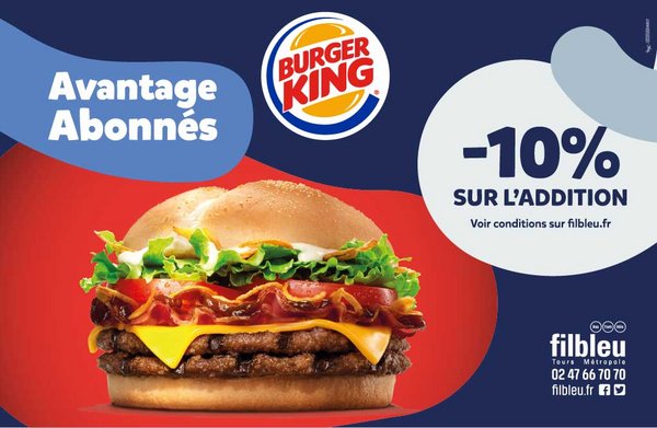 Burger King : -10% sur l'addition